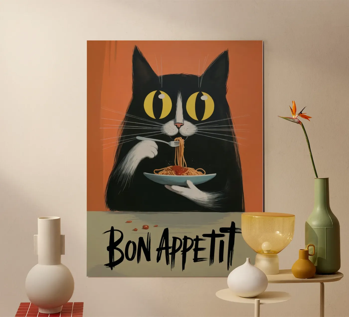 Bon Appétit Cat poster da 20 Farben