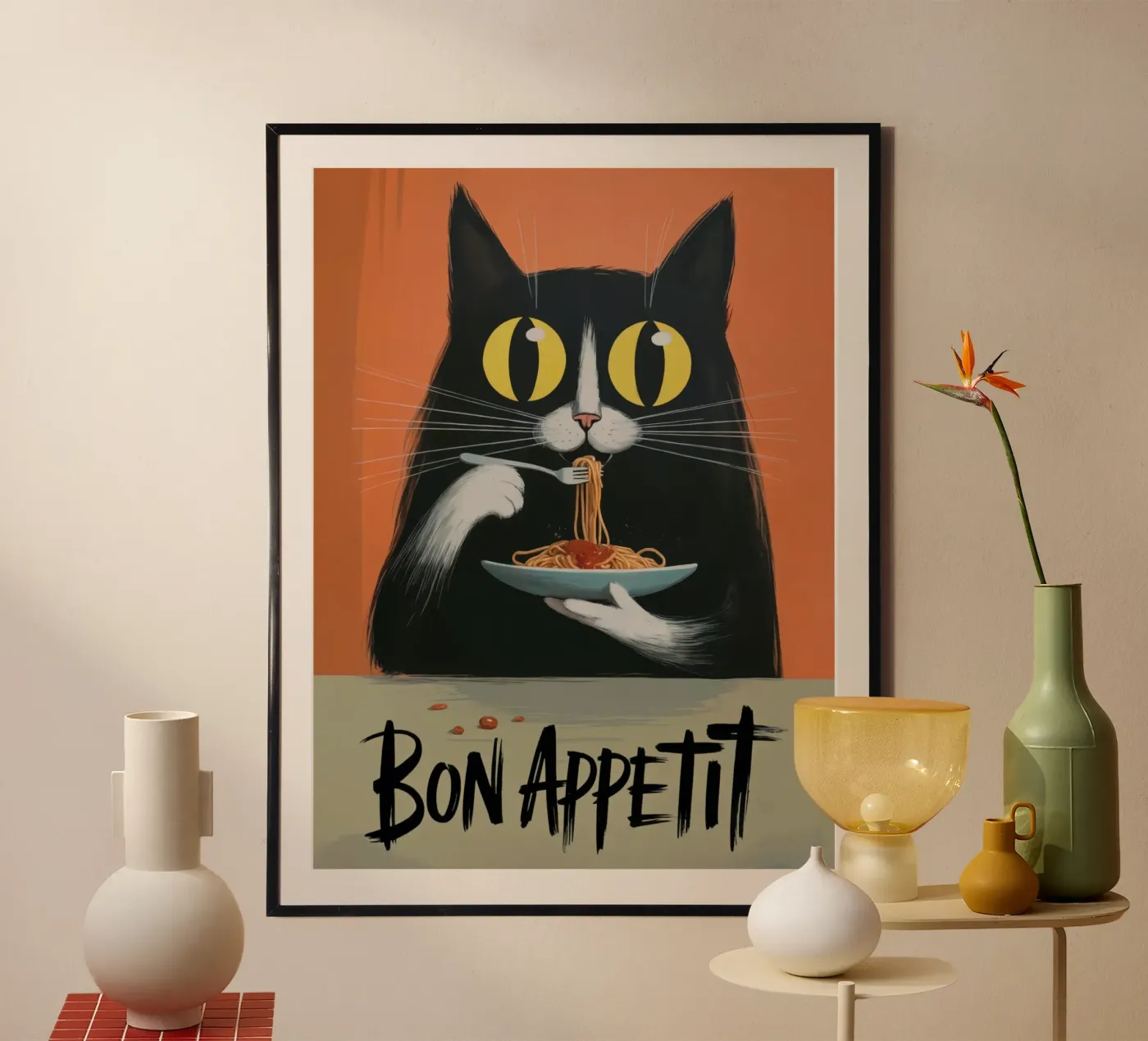 Bon Appétit Cat poster da 20 Farben