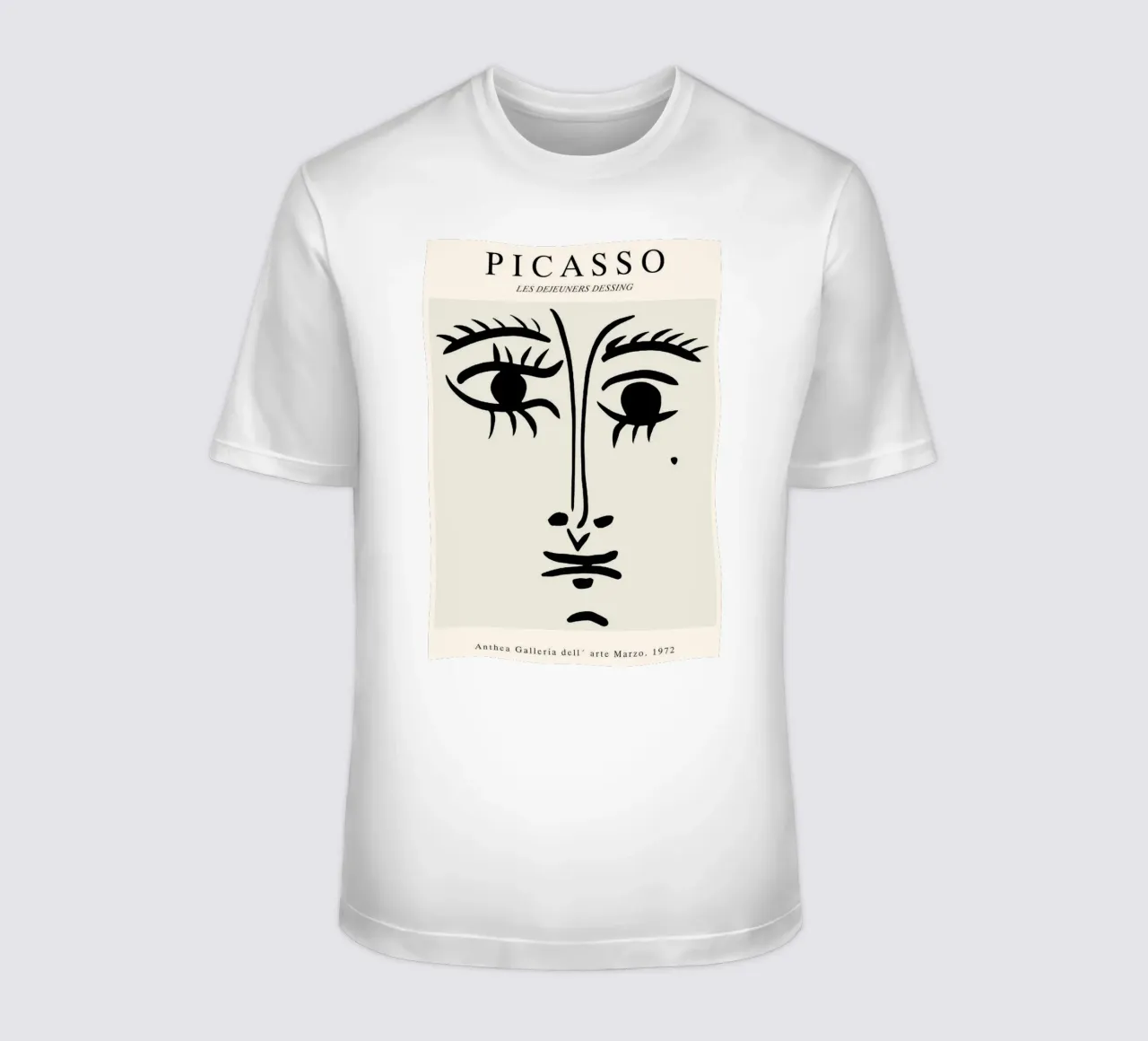 schizzo di un volto con un neo di Picasso t-shirt da eternal nino