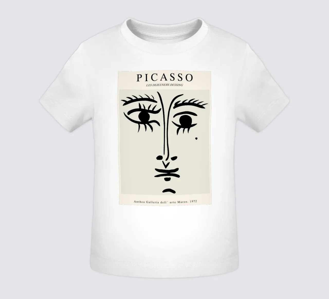 schizzo di un volto con un neo di Picasso maglietta neonato da eternal nino