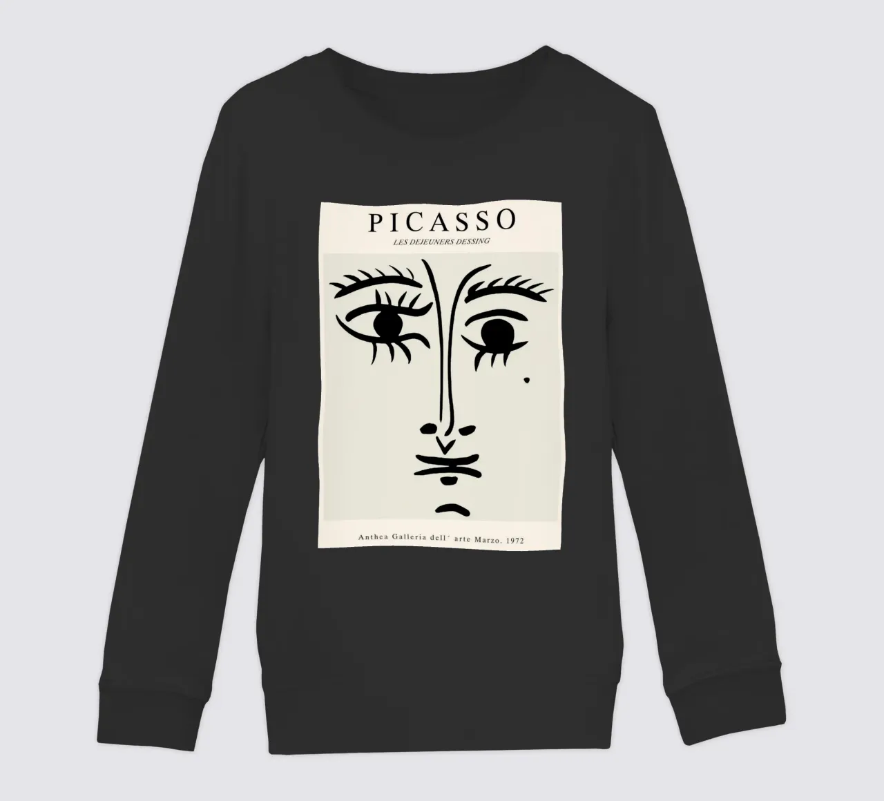 schizzo di un volto con un neo di Picasso felpa bambino da eternal nino