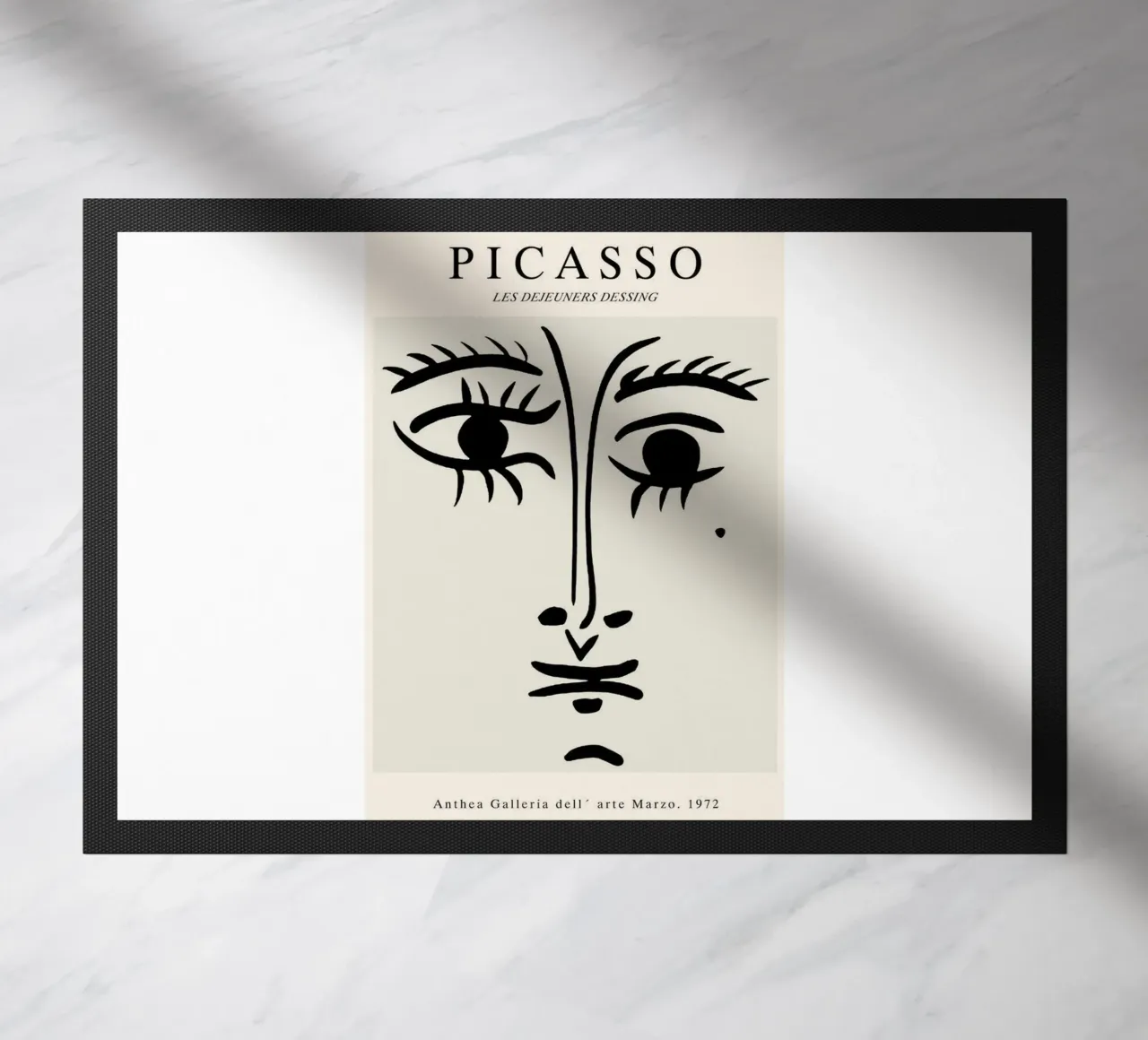 schizzo di un volto con un neo di Picasso zerbino da eternal nino