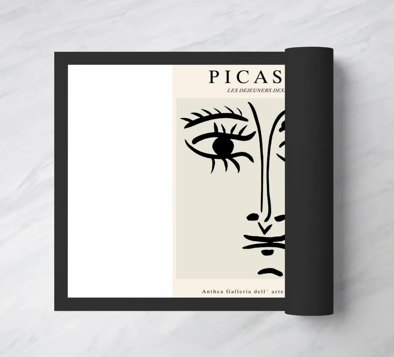 schizzo di un volto con un neo di Picasso zerbino da eternal nino