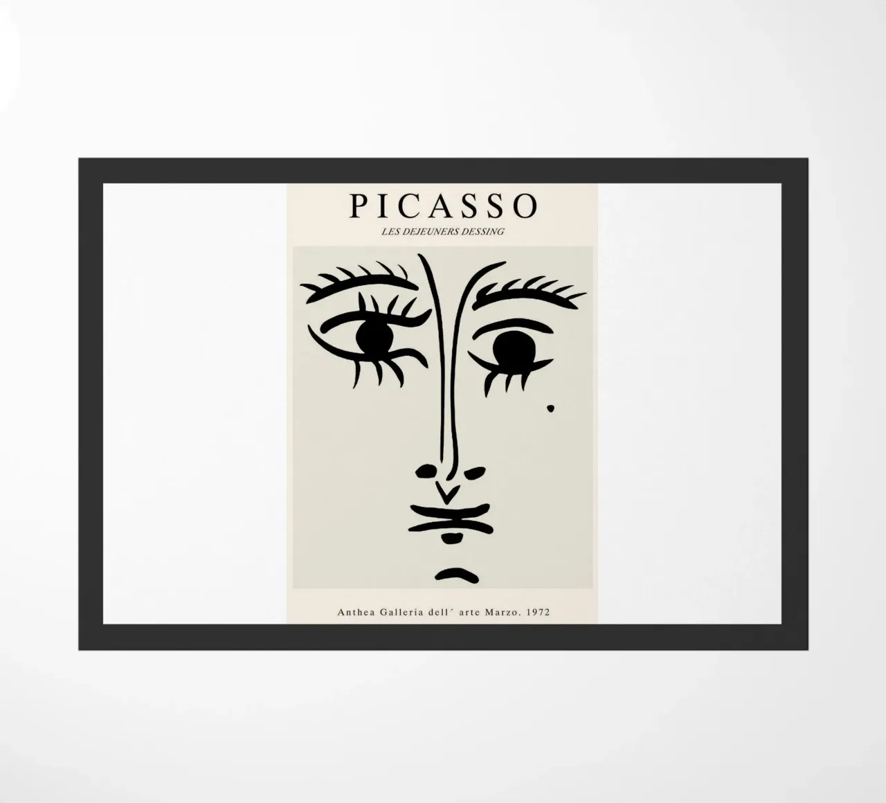 schizzo di un volto con un neo di Picasso zerbino da eternal nino