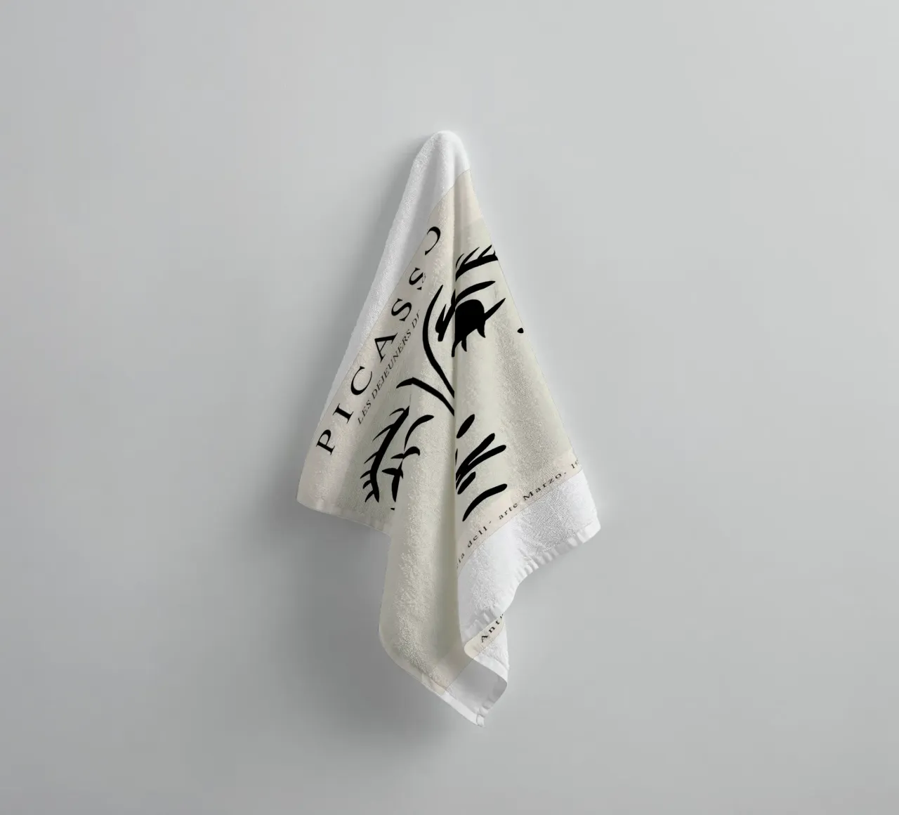 sketch of a face with a mole picasso towel by eternal nino