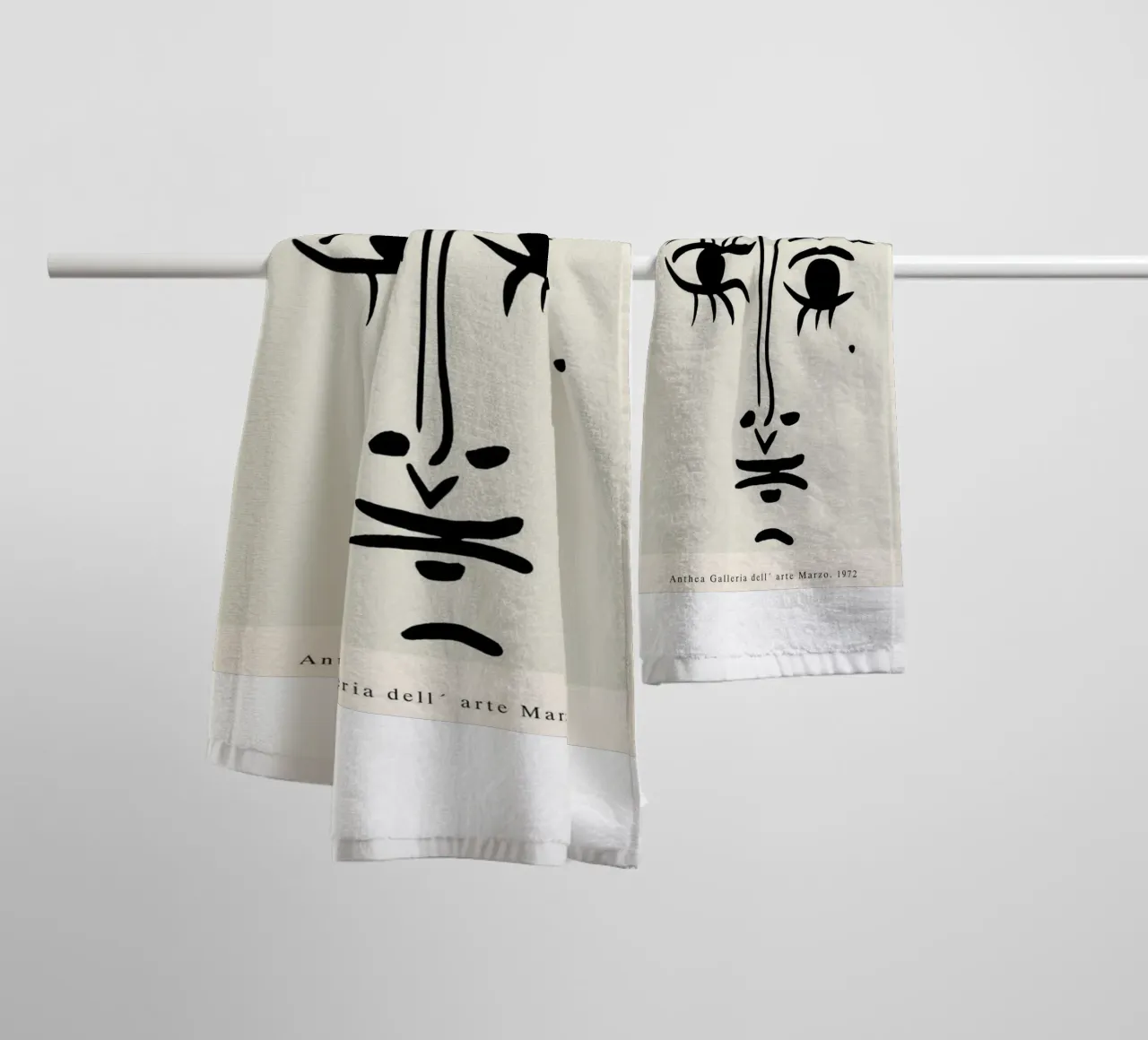 sketch of a face with a mole picasso towel by eternal nino