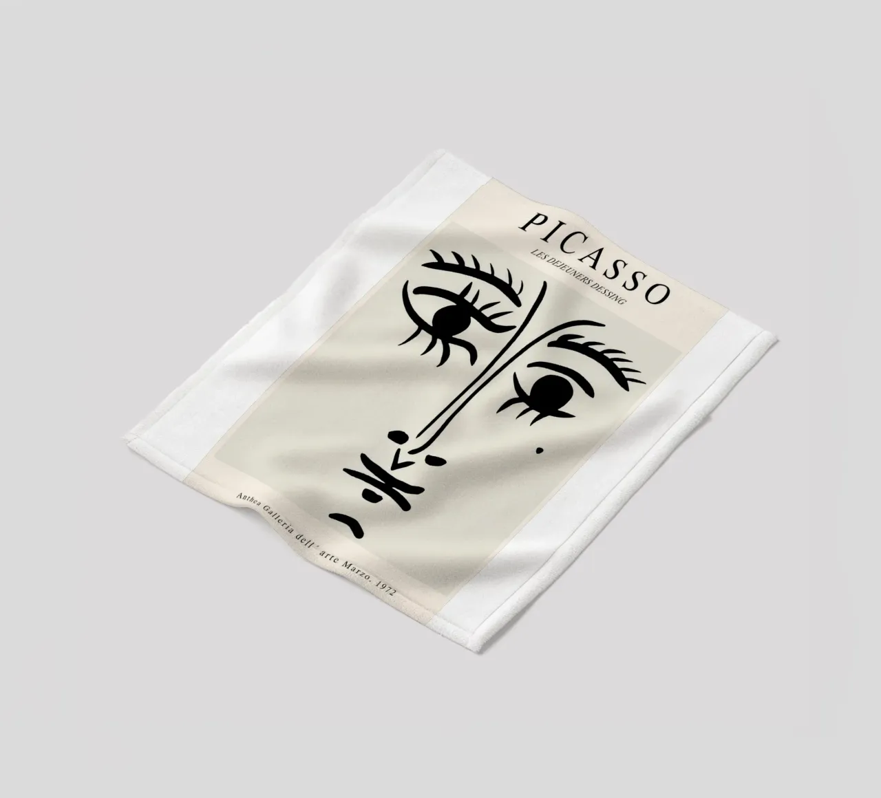 schizzo di un volto con un neo di Picasso coperta in pile da eternal nino