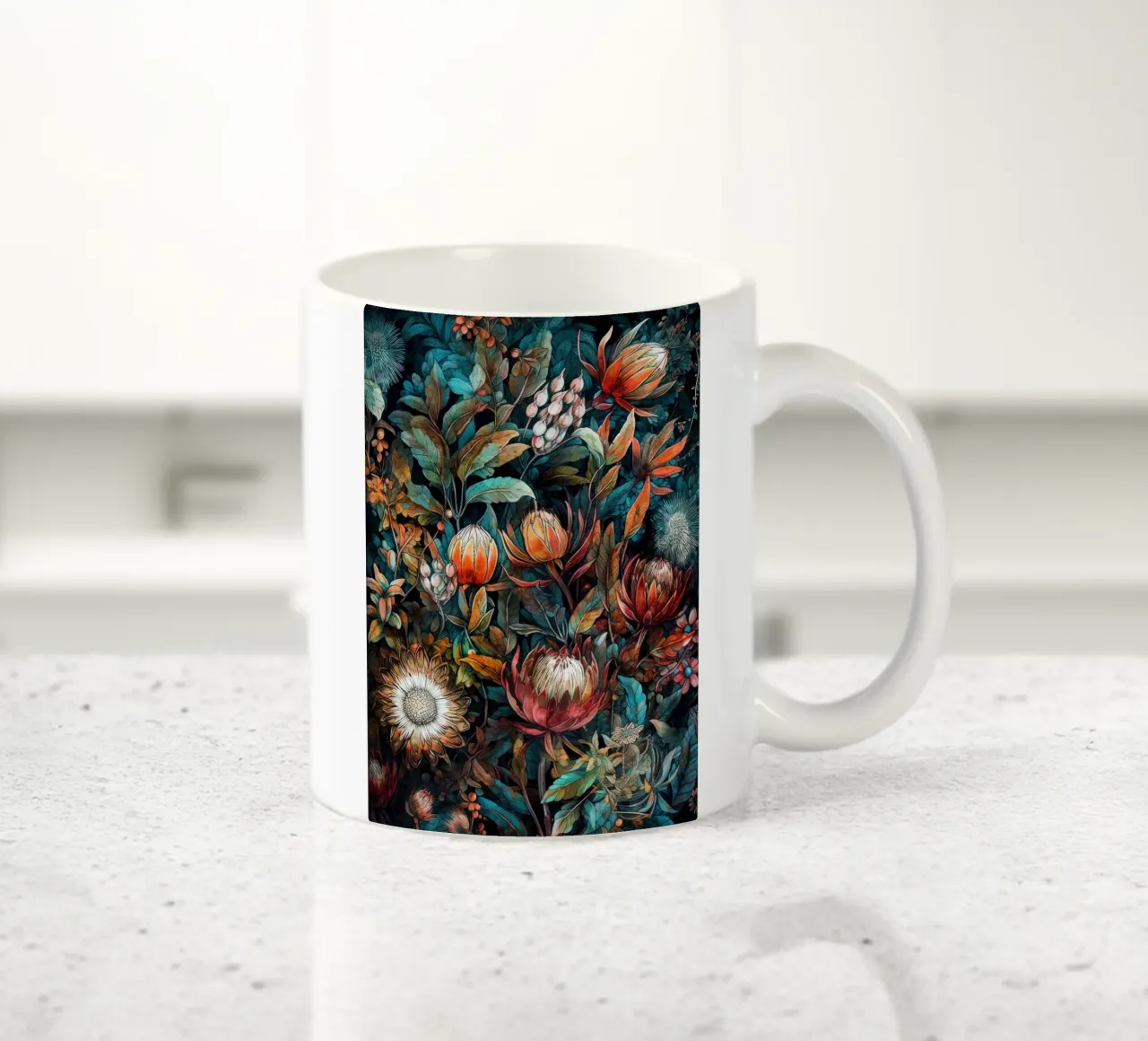 Fiori prato natura arte F tazza in ceramica da Justyna Jaszke JBJart