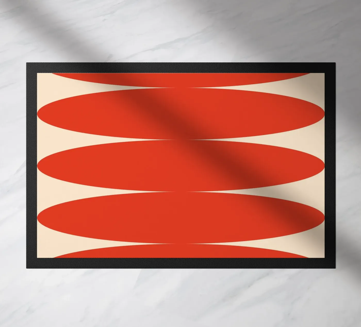 Cirkelvormige rekstapel deurmat van galihstudio