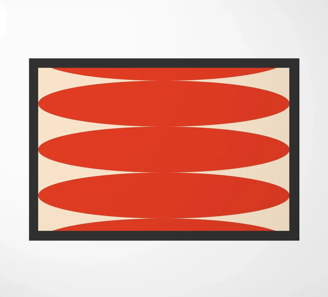 Cirkelvormige rekstapel deurmat van galihstudio