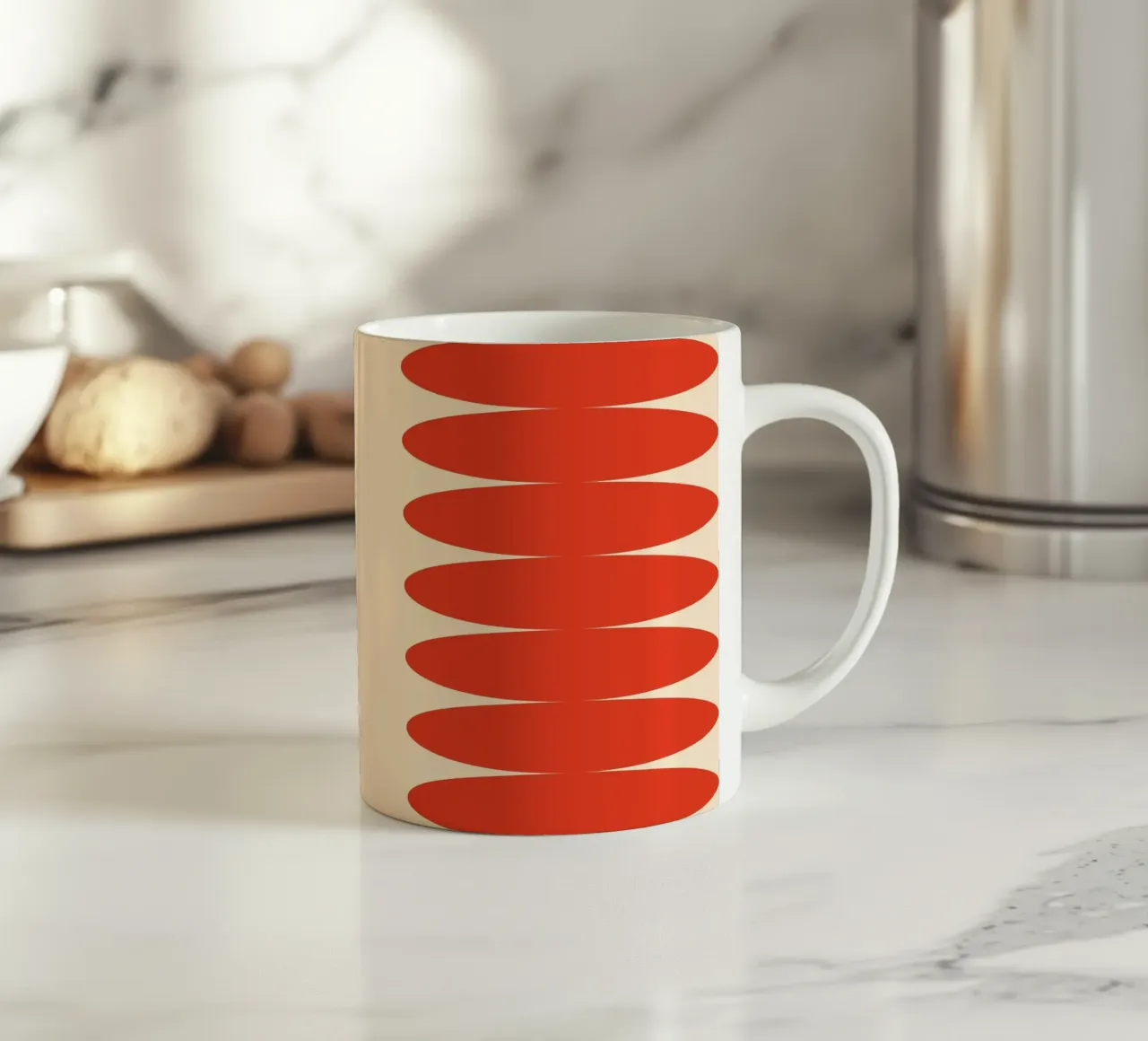 Circle stretch stack ceramic mug by galihstudio