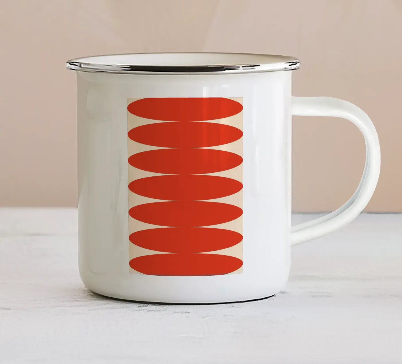 Circle stretch stack Emaille Tasse von galihstudio
