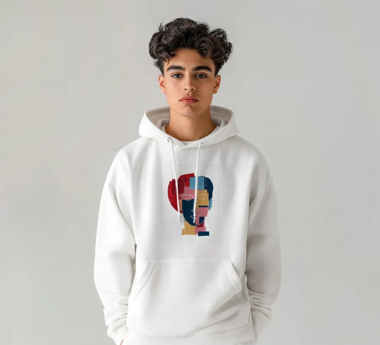 Visione cubista frammentata felpa con cappuccio da Katarsis Mann