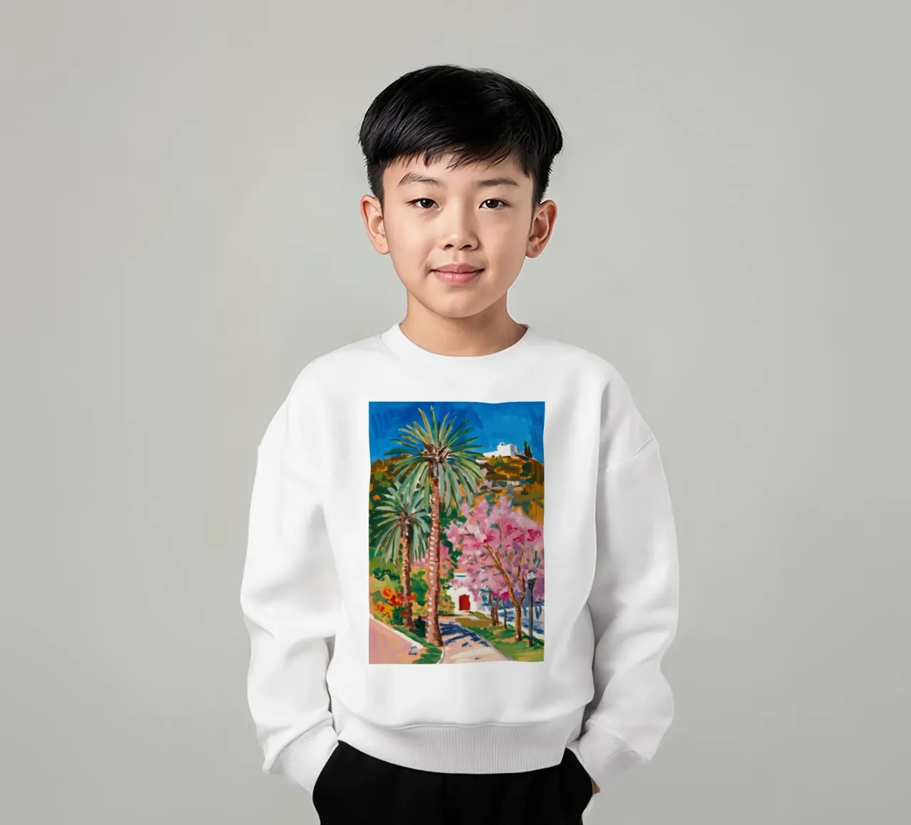 Paradiso delle palme Sakura felpa bambino da Angkasa Mist