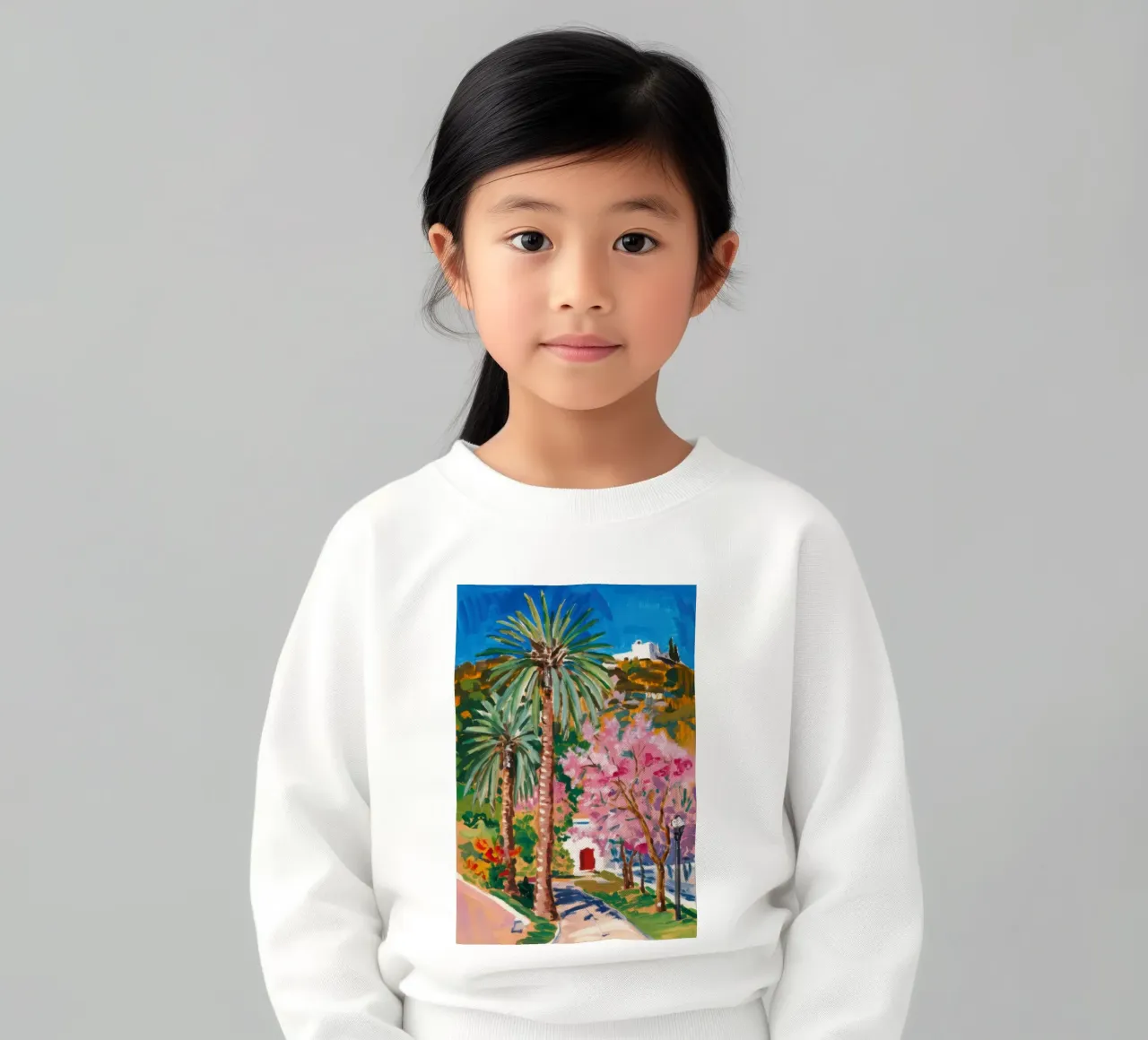 Paradiso delle palme Sakura felpa bambino da Angkasa Mist