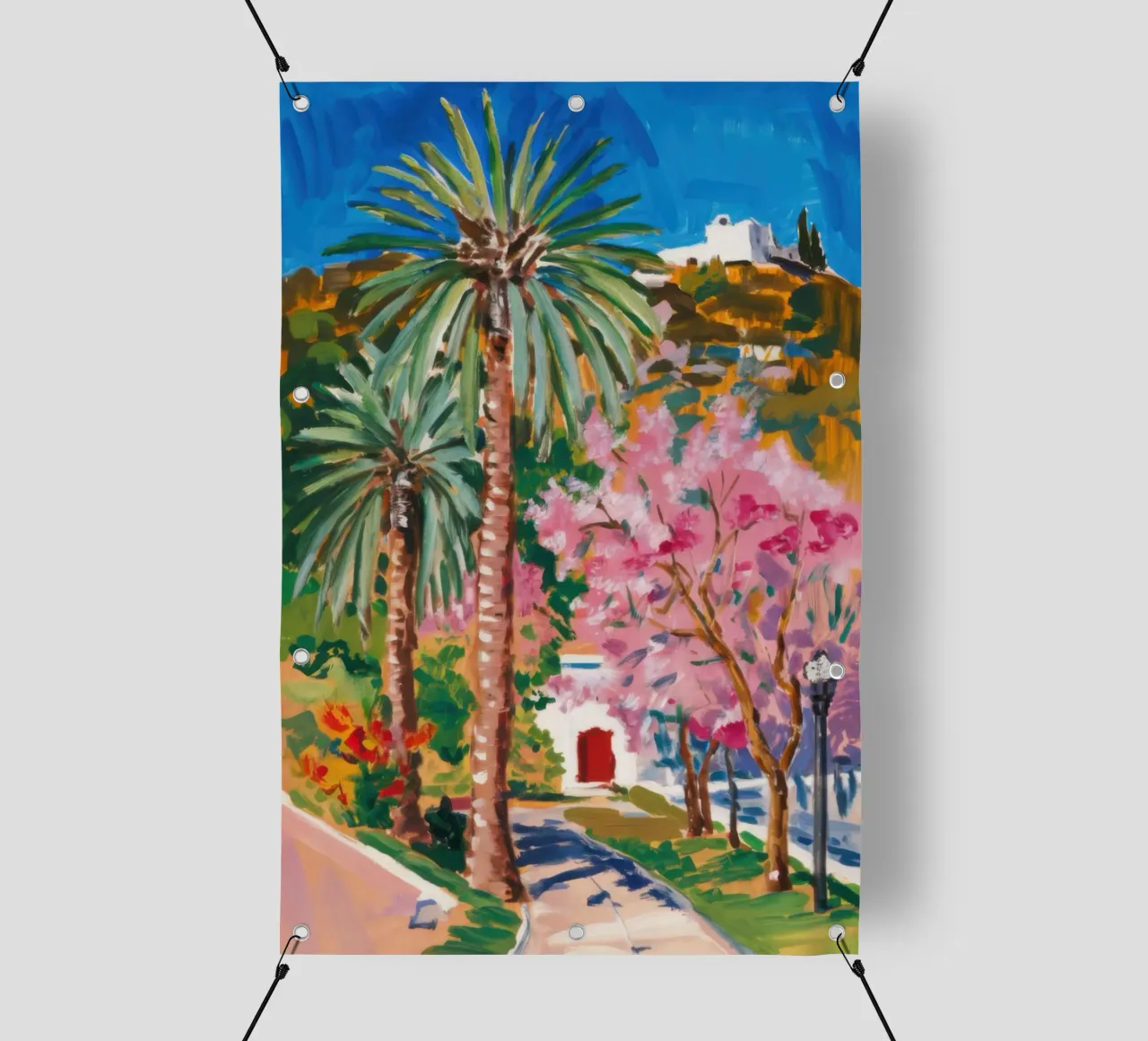 Paradiso delle palme Sakura telo in pvc da Angkasa Mist
