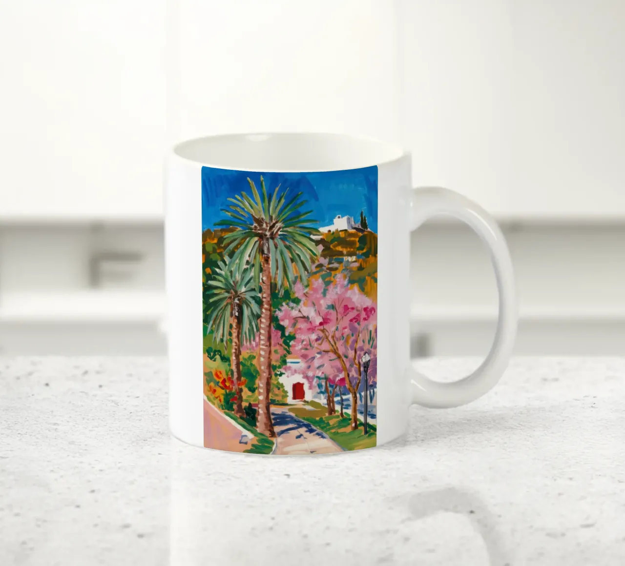 Paradiso delle palme Sakura tazza in ceramica da Angkasa Mist