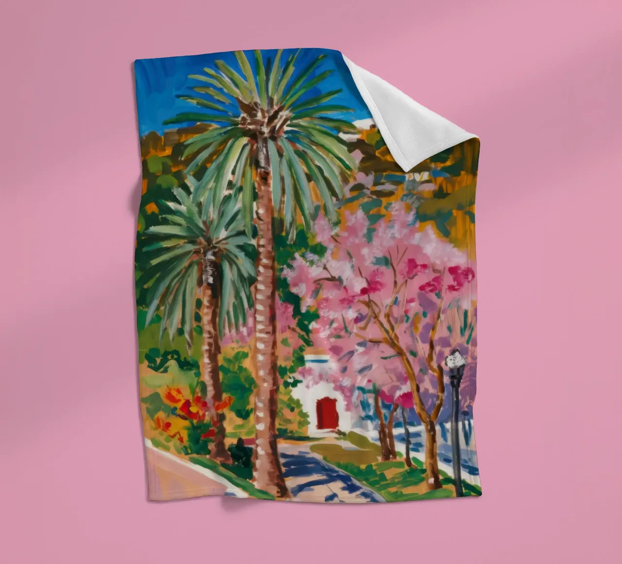 Paradiso delle palme Sakura coperta in pile da Angkasa Mist