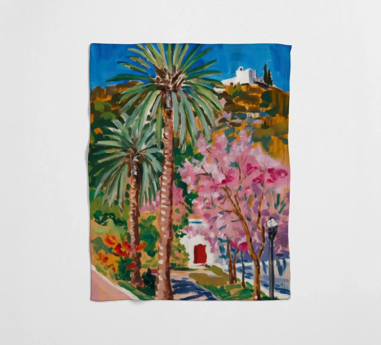 Paradiso delle palme Sakura coperta in pile da Angkasa Mist