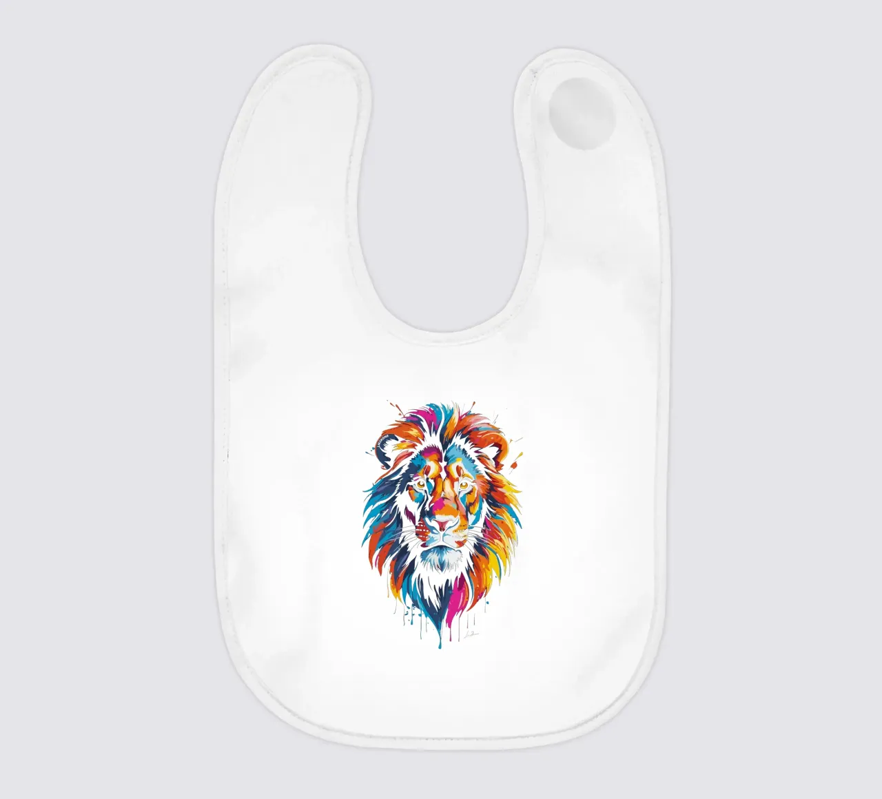 Quadro di leoni multicolore bavaglino da LM2KONE