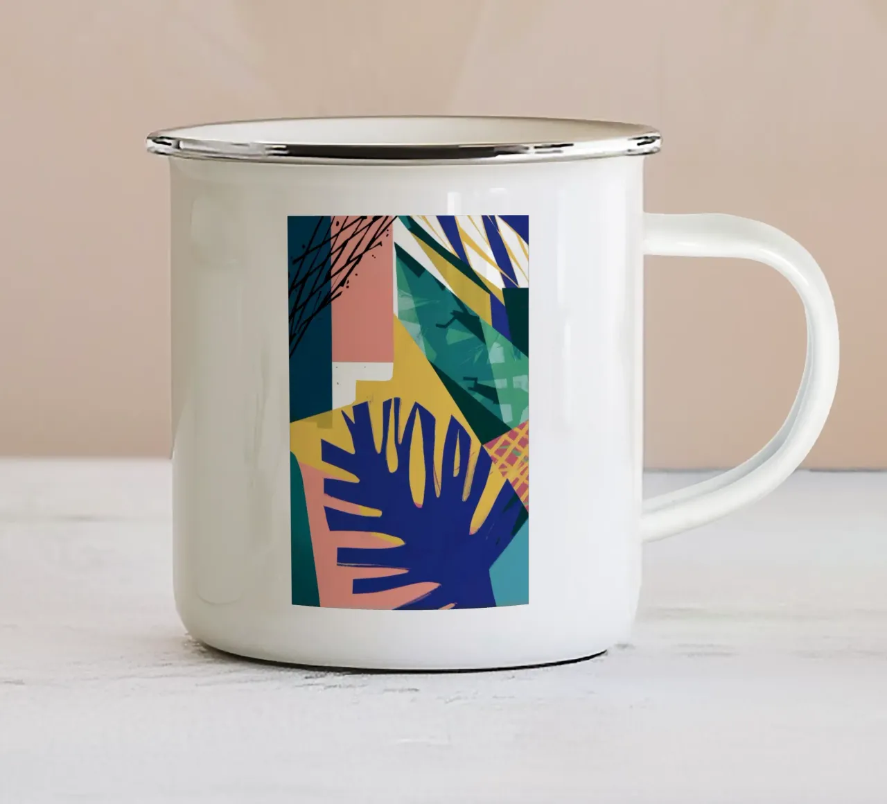 Selvaggina Primal Teal tazza in smalto da Absca Gallery