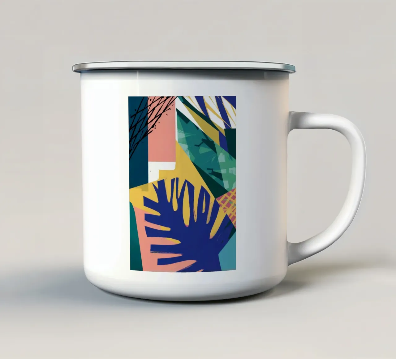Selvaggina Primal Teal tazza in smalto da Absca Gallery