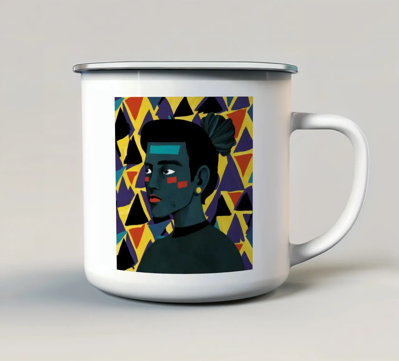 Neon Noir Visionario tazza in smalto da Katarsis Mann