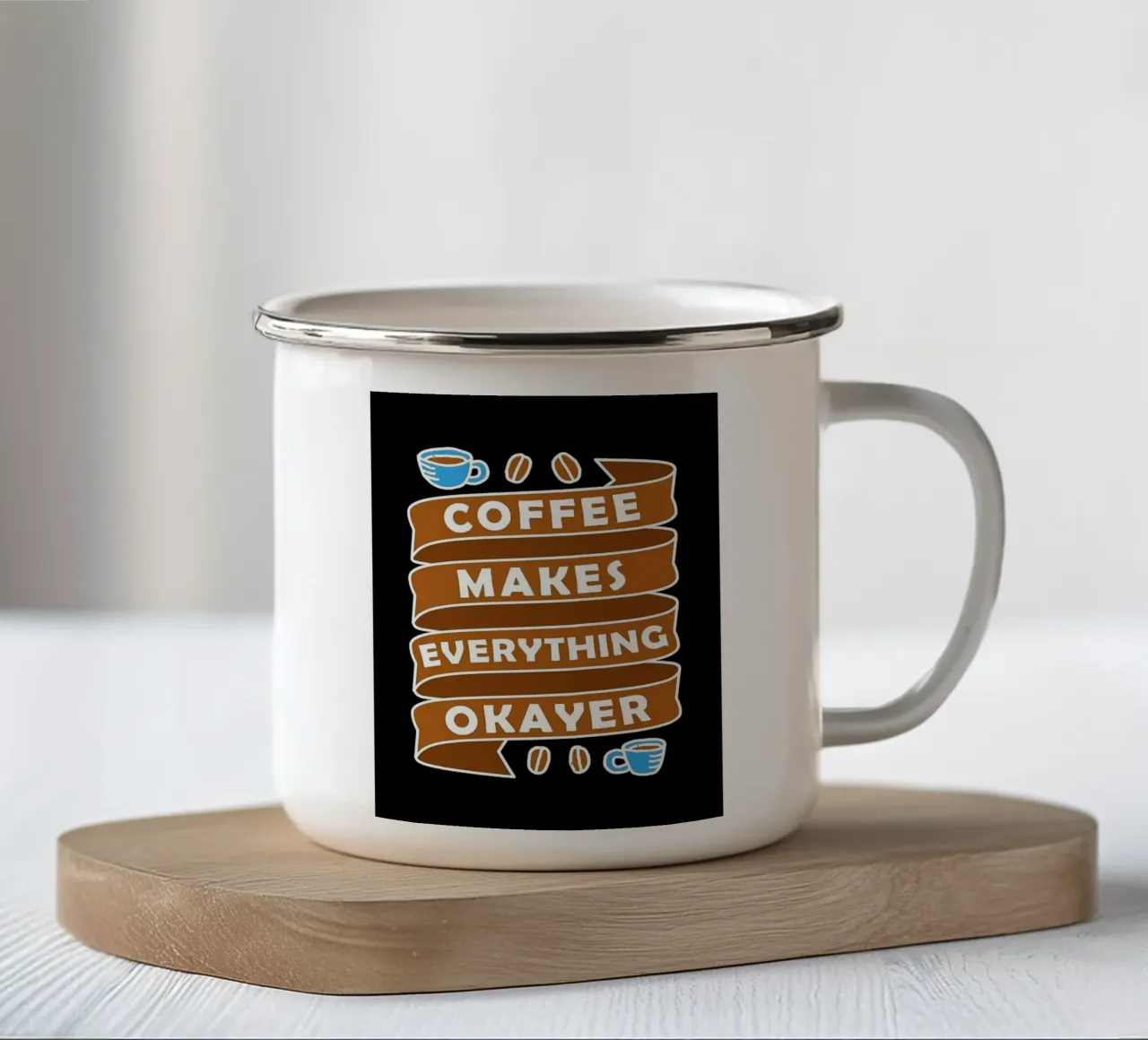 Il caffè rende tutto più buono tazza in smalto da VintageShop