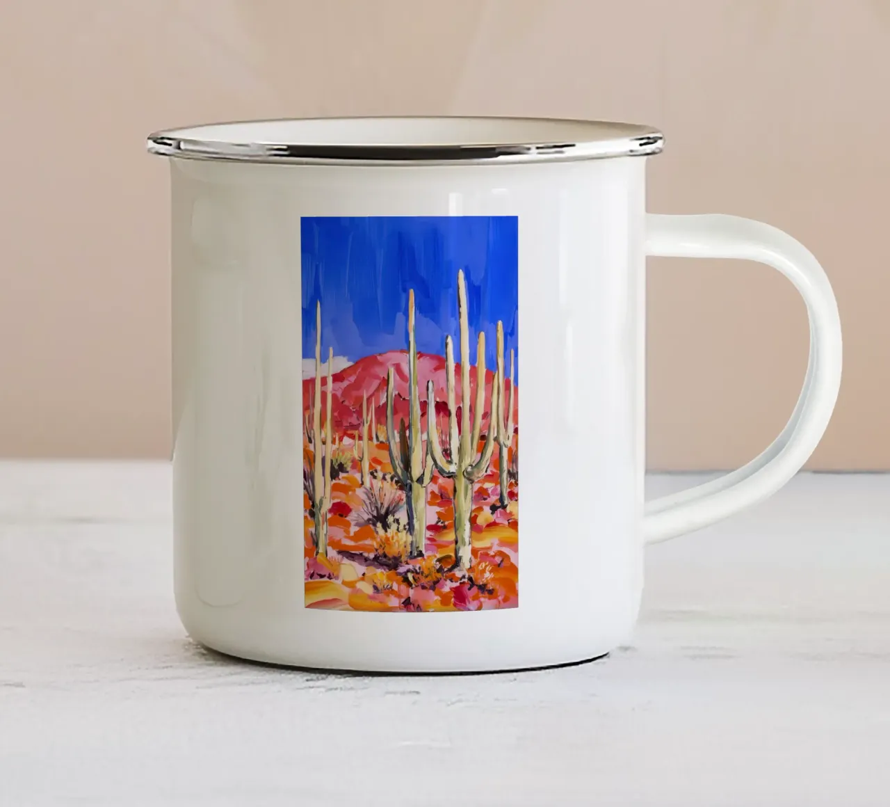 Saguaro Desert Sky tazza in smalto da Angkasa Mist