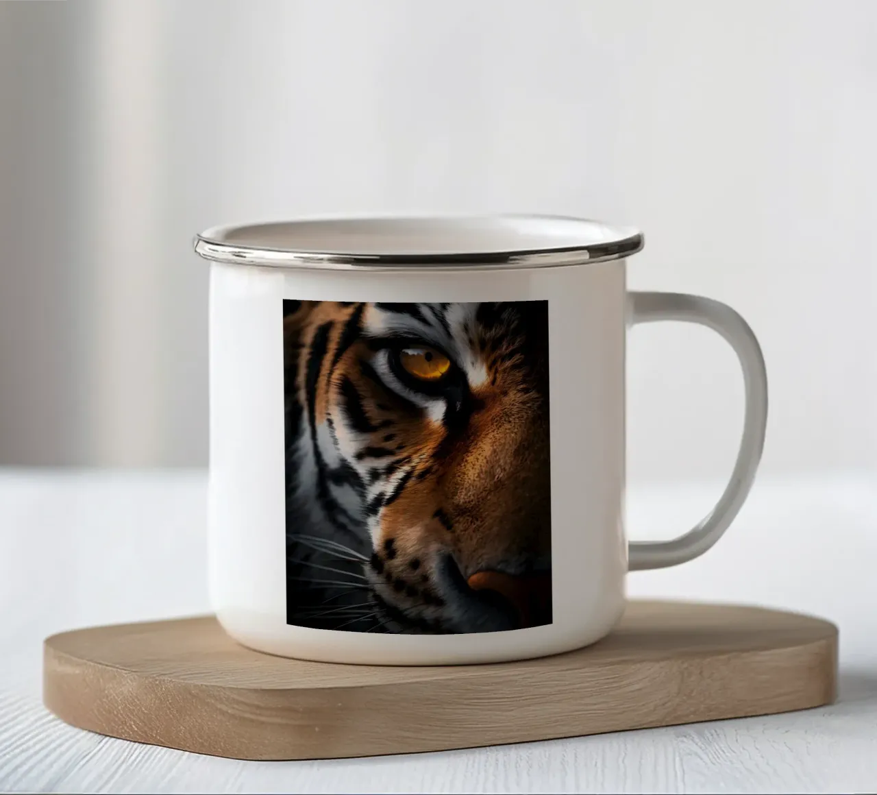 Occhio di tigre intenso tazza in smalto da VintageShop