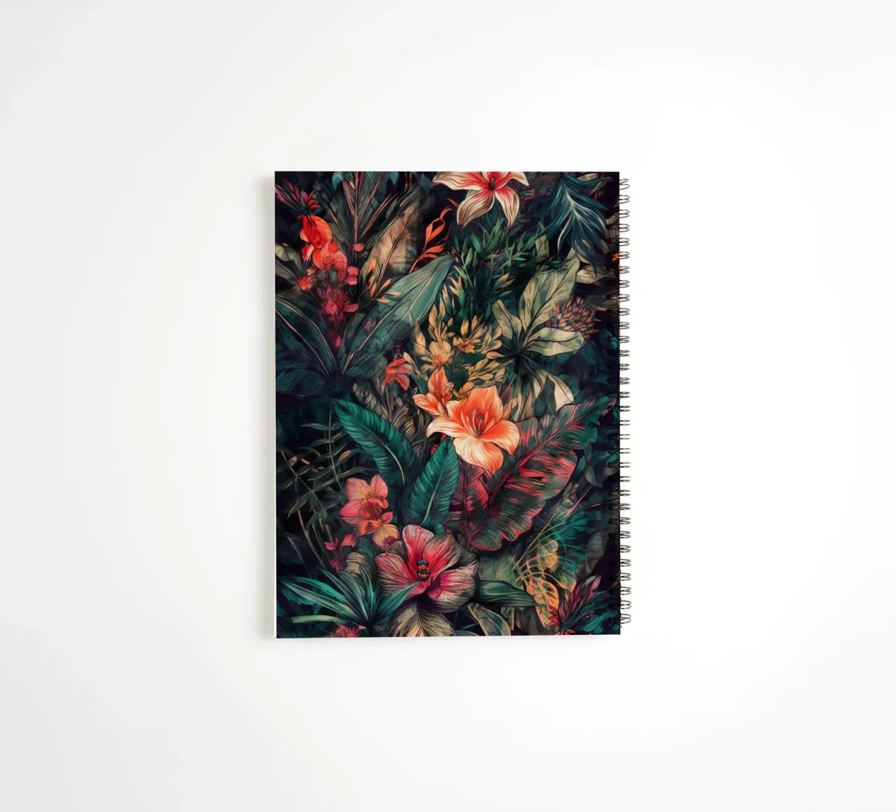 Flowers meadow nature art H spiral notebook by Justyna Jaszke JBJart