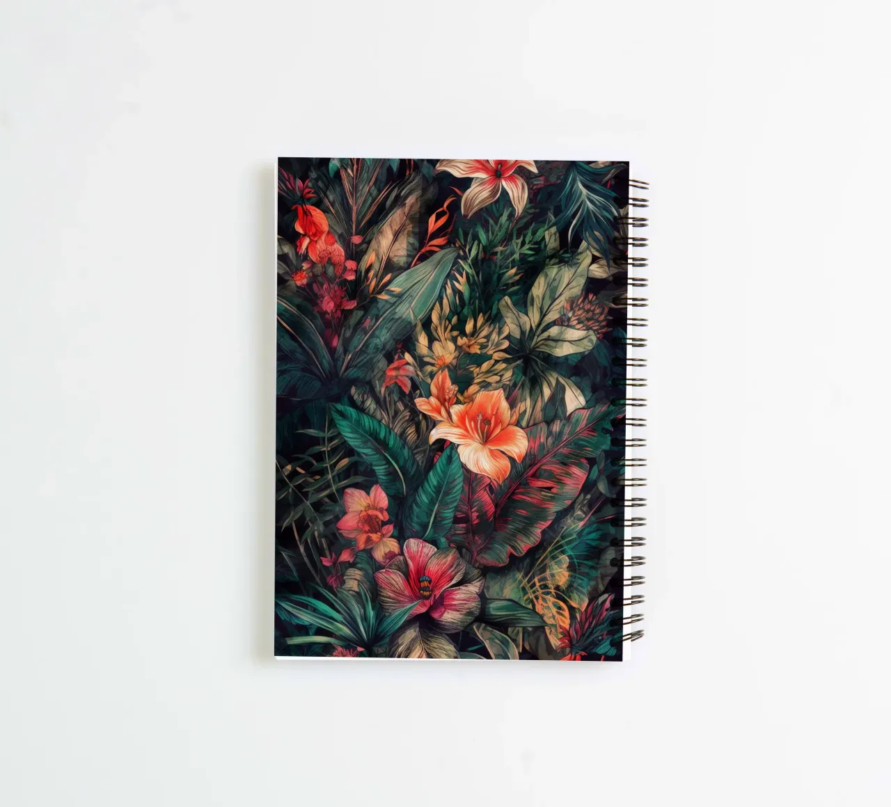 Flowers meadow nature art H spiral notebook by Justyna Jaszke JBJart