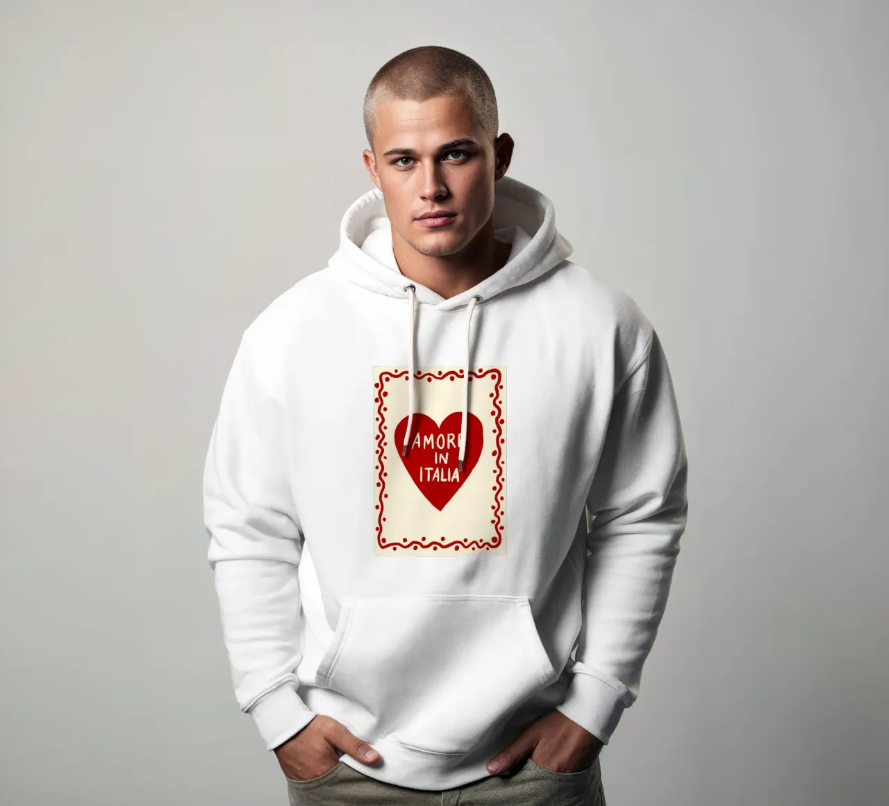 Amore in Italia felpa con cappuccio da Studio Dolci