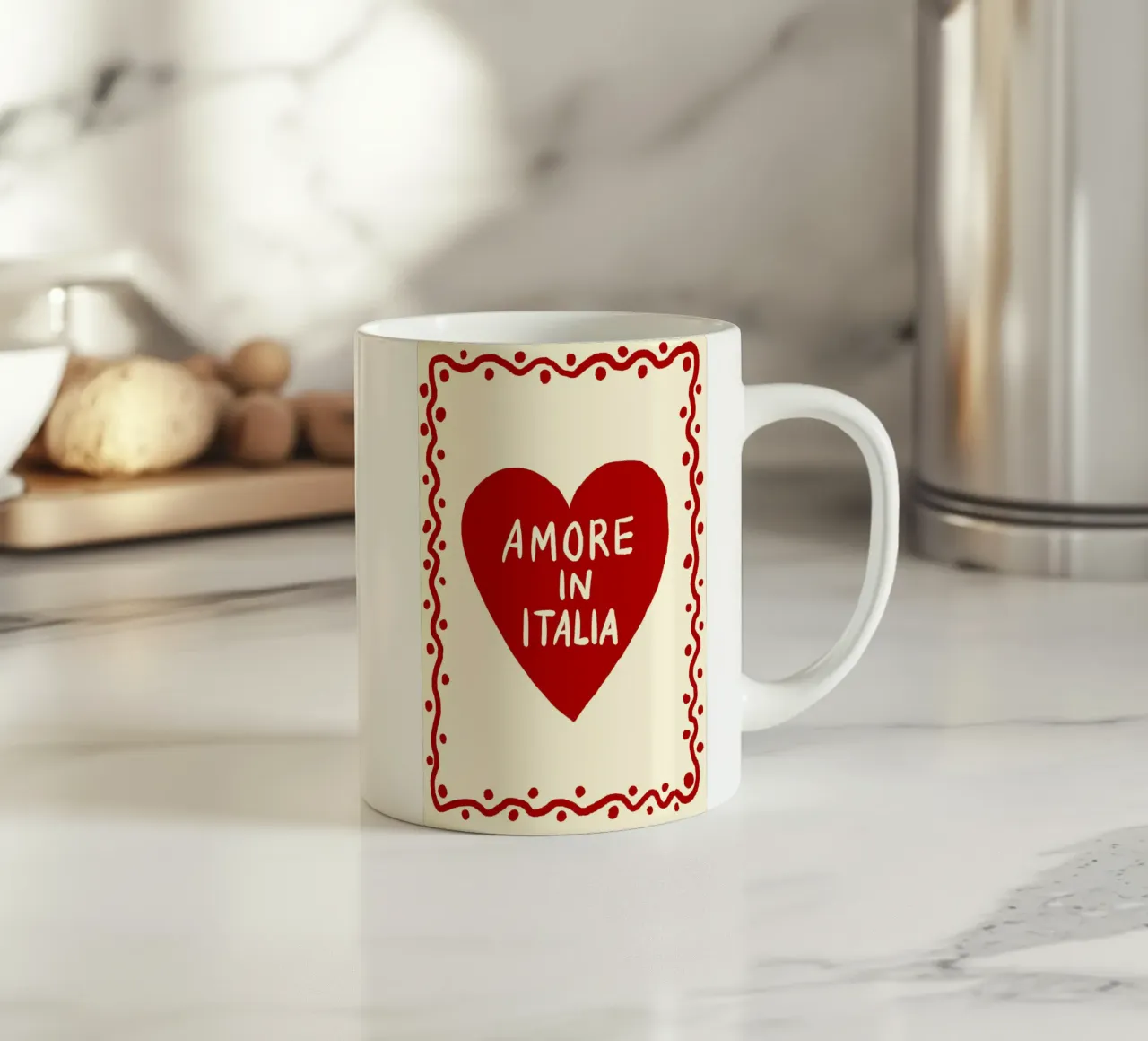 Amore in Italia tazza in ceramica da Studio Dolci