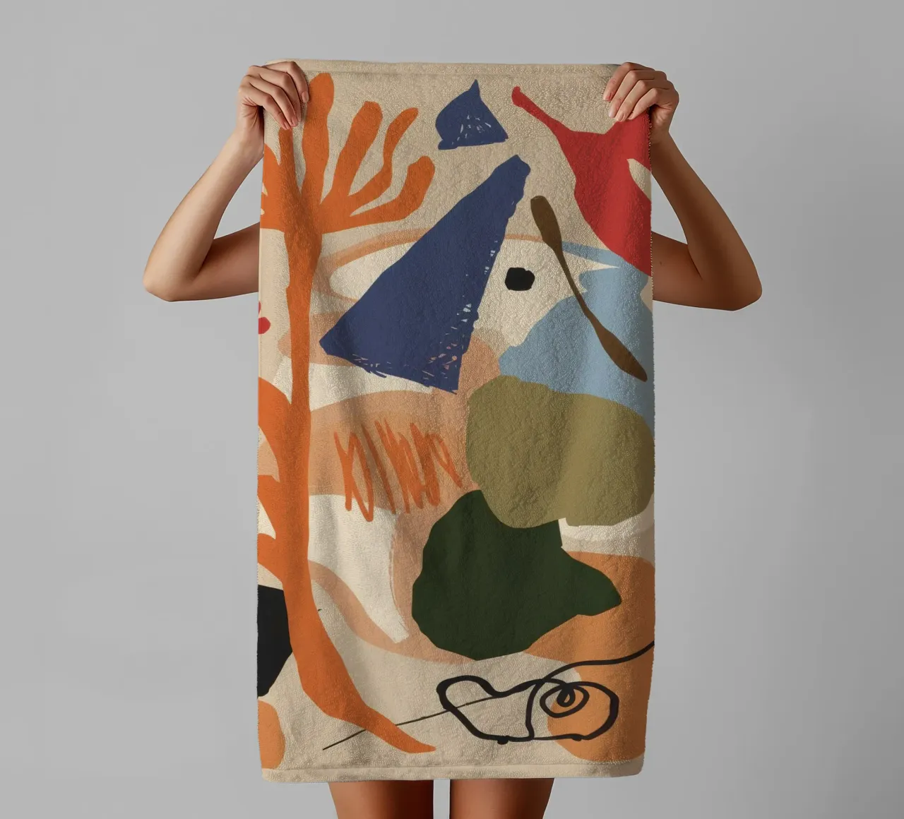 Dynamic Shape Collage towel by Kala Martir