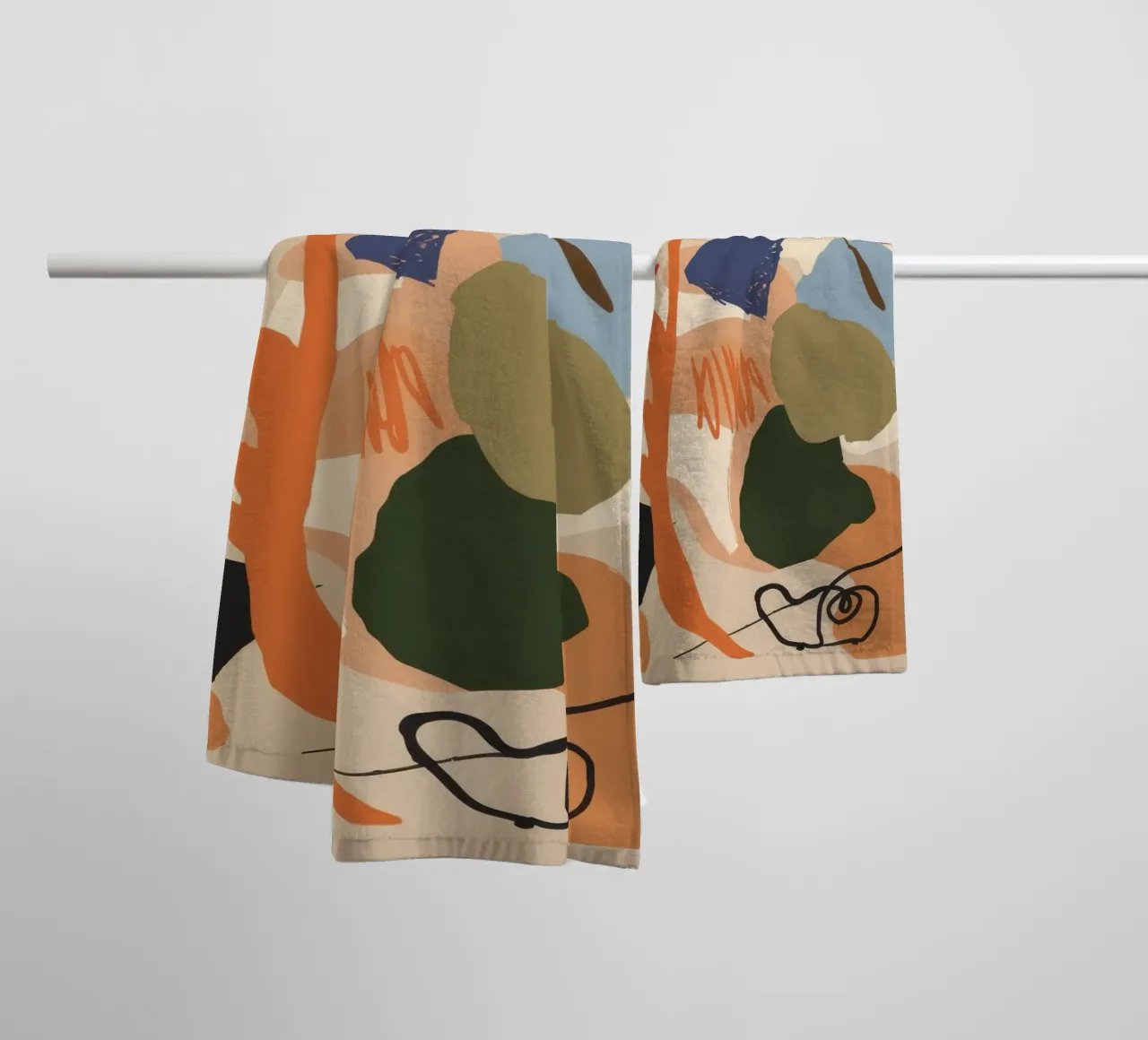 Dynamic Shape Collage towel by Kala Martir