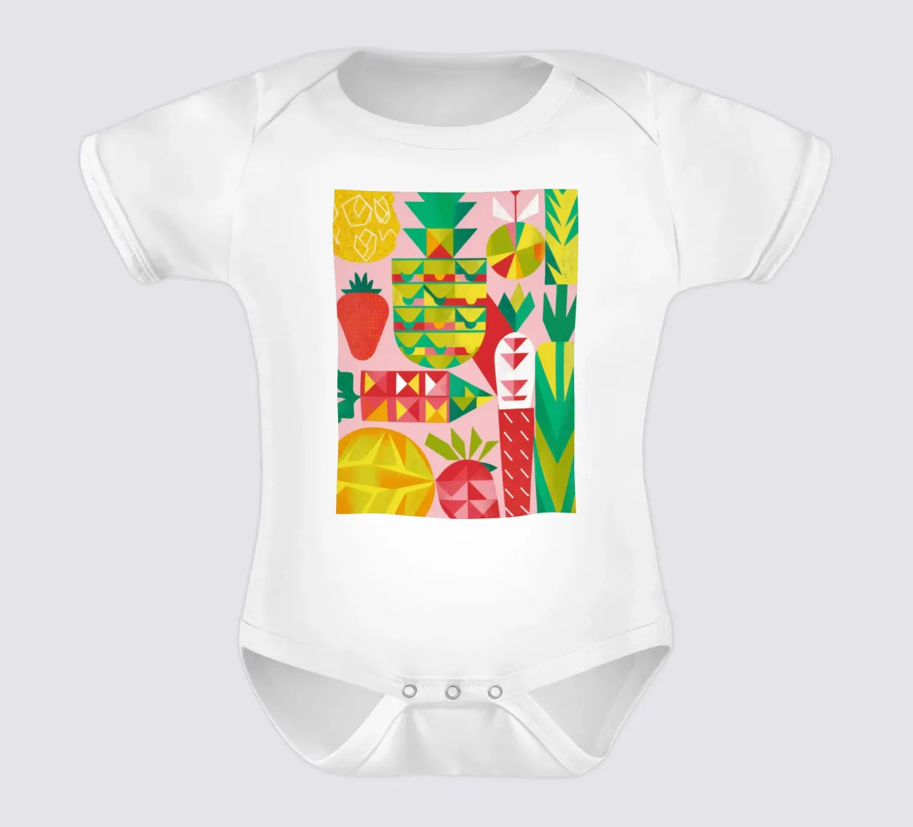 Insalata di frutta geometrica body neonato maniche corte da Kala Martir