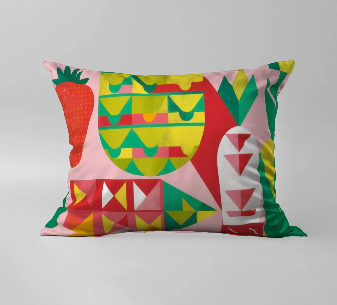 Insalata di frutta geometrica cuscino da Kala Martir