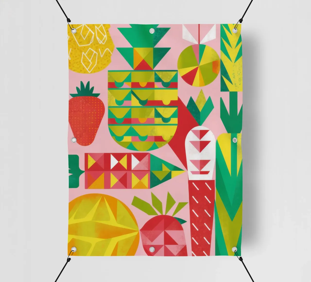 Insalata di frutta geometrica telo in pvc da Kala Martir