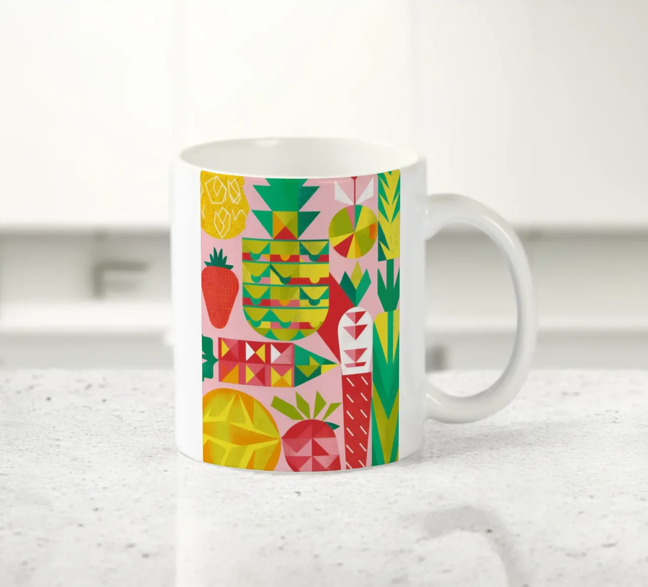 Insalata di frutta geometrica tazza in ceramica da Kala Martir