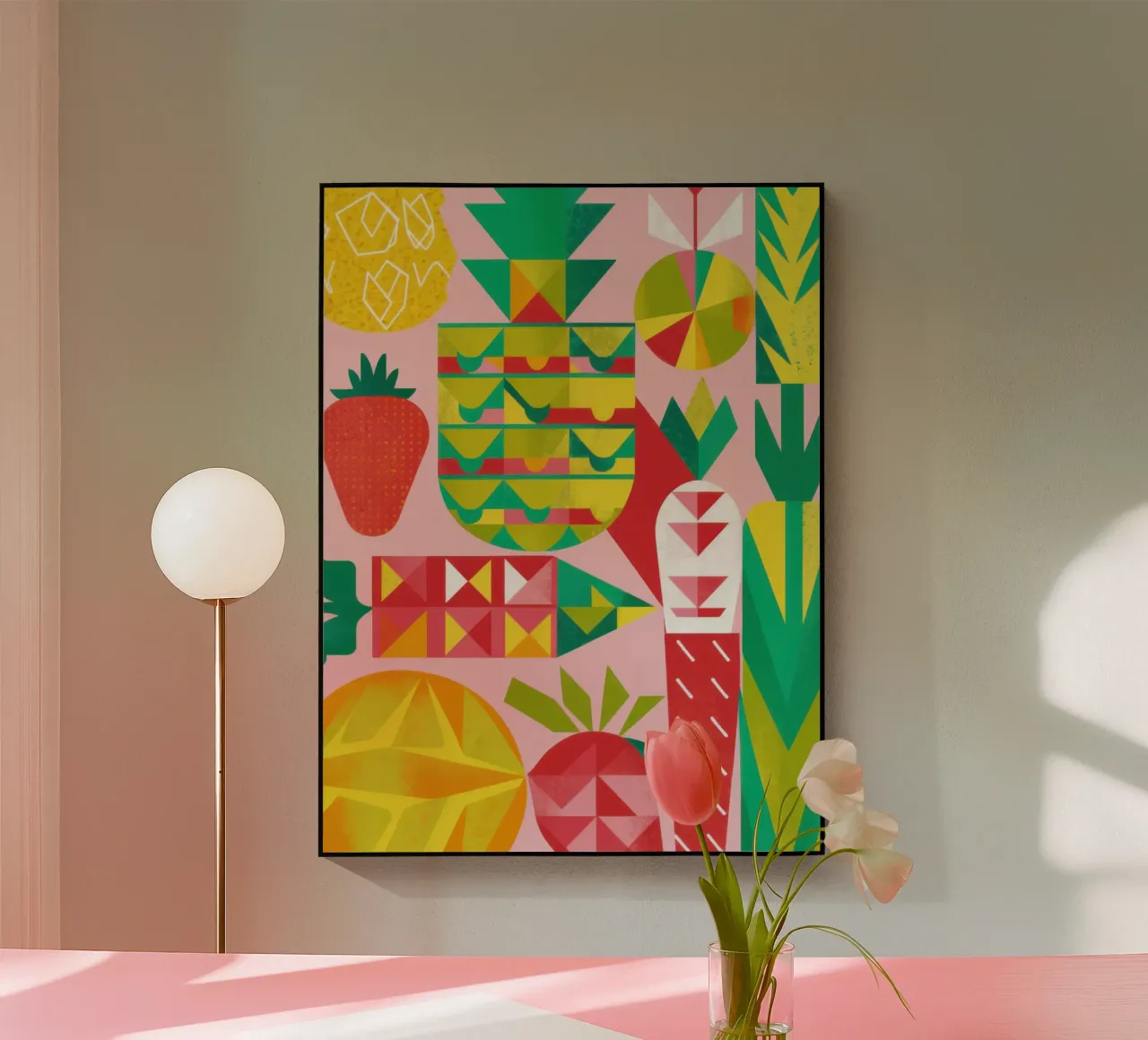 Insalata di frutta geometrica plexiglass da Kala Martir