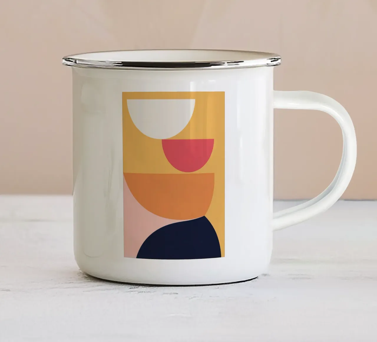 Arco solare minimalista tazza in smalto da Kala Martir