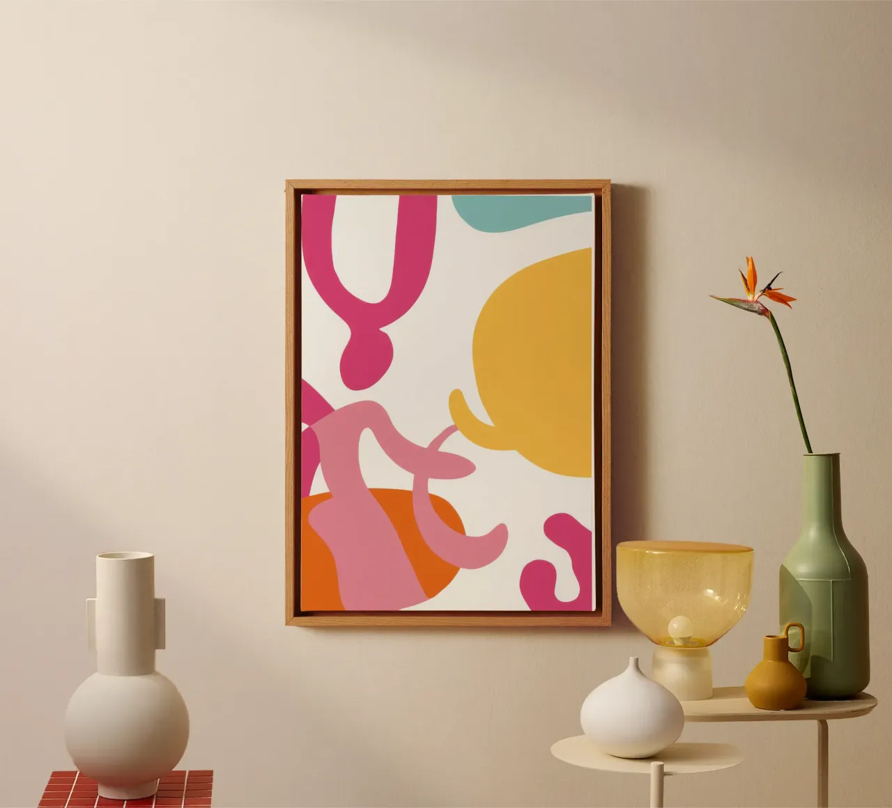 Speelse vormdans canvas van Halo Whisper