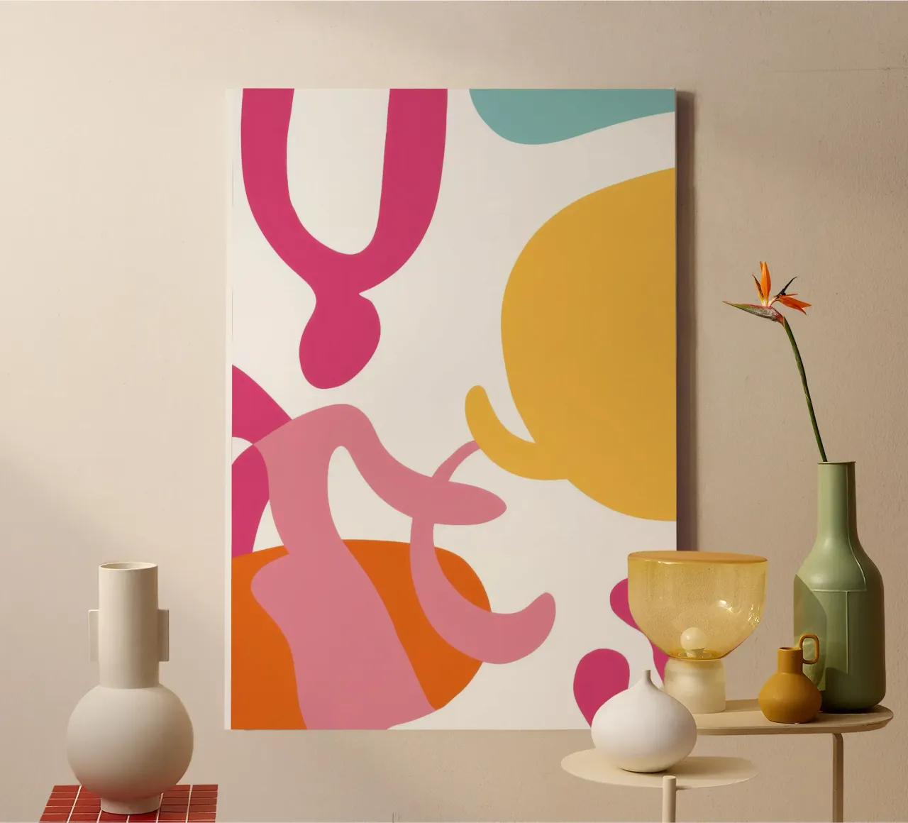 Speelse vormdans canvas van Halo Whisper