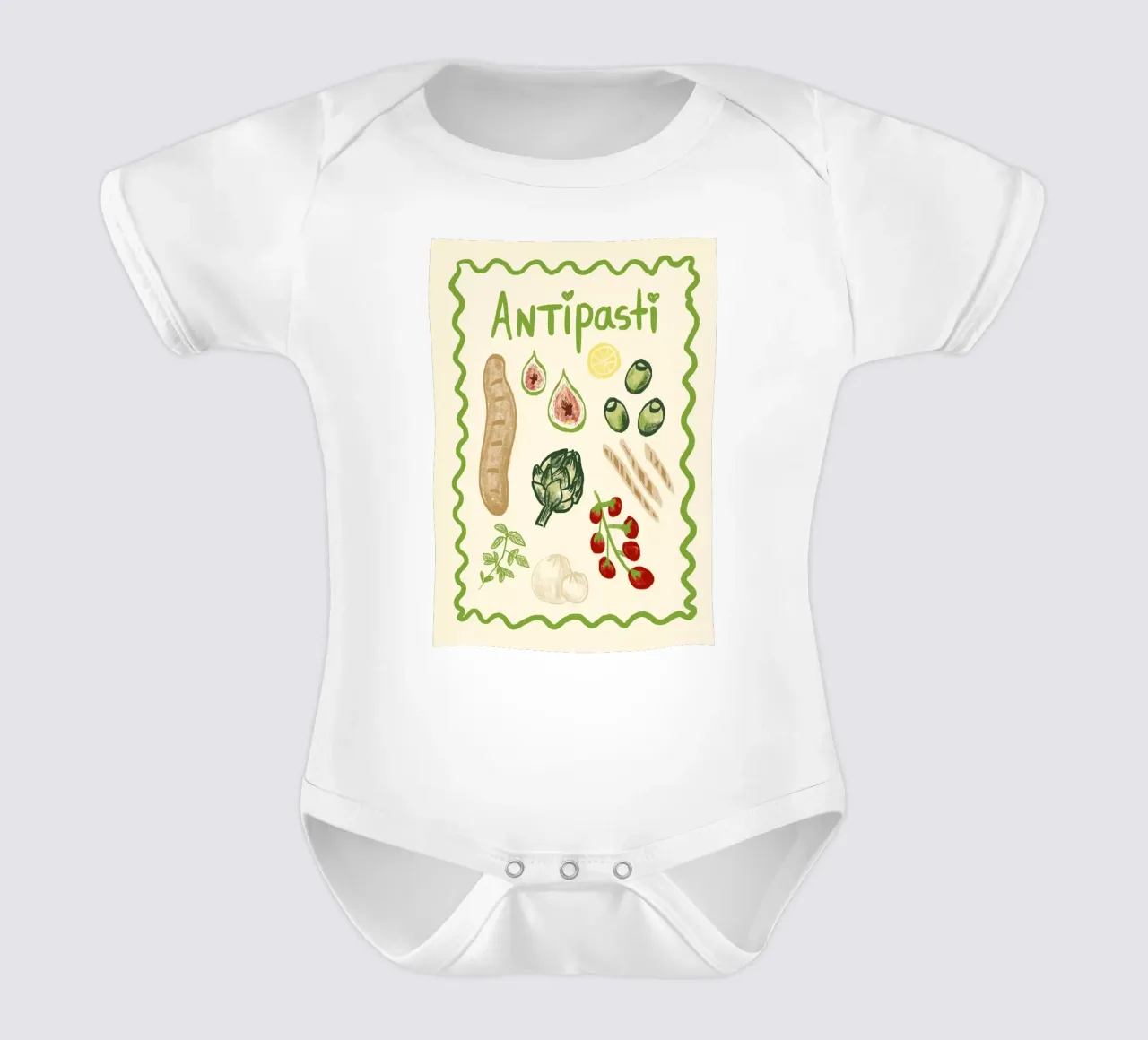 Antipasti body neonato maniche corte da Studio Dolci