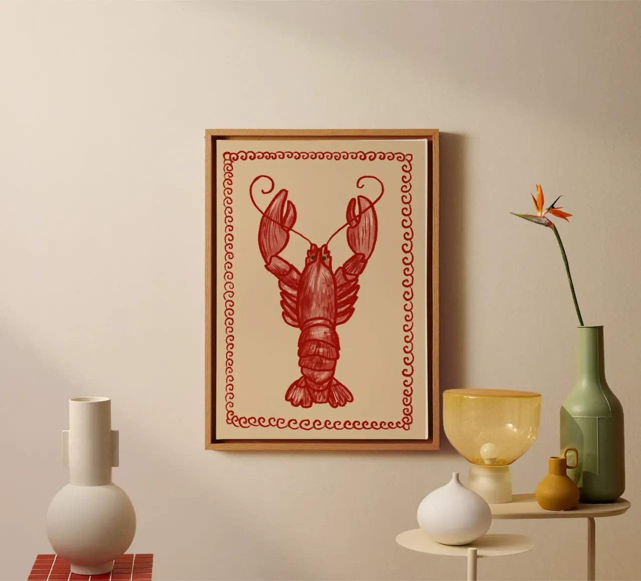 Lobster canvas by Studio Dolci