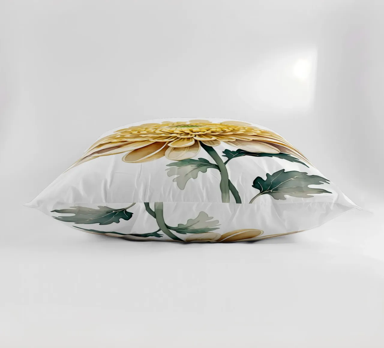 Fleur de chrysanthème d'or coussin de Artistic-shop