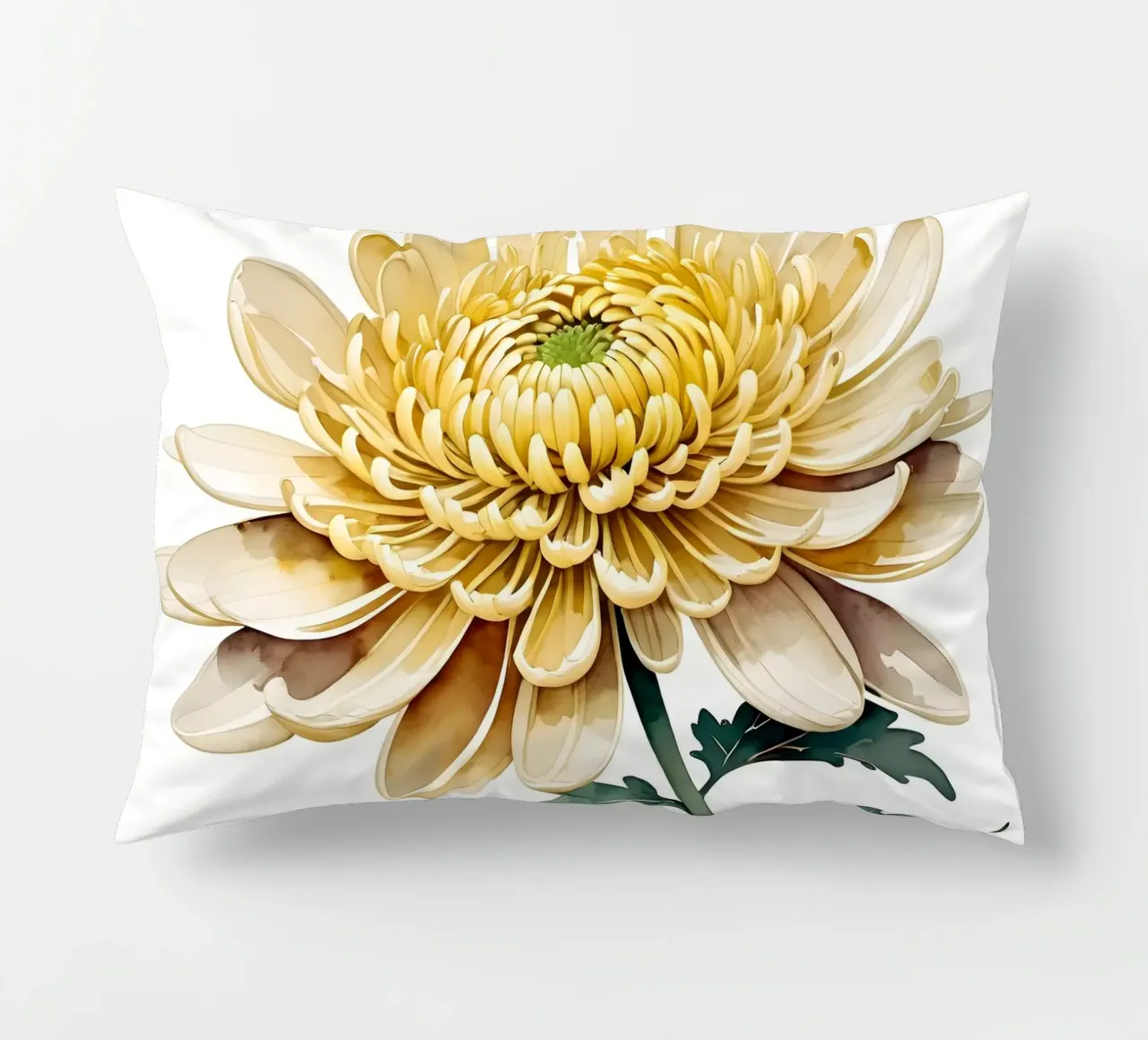 Fleur de chrysanthème d'or coussin de Artistic-shop