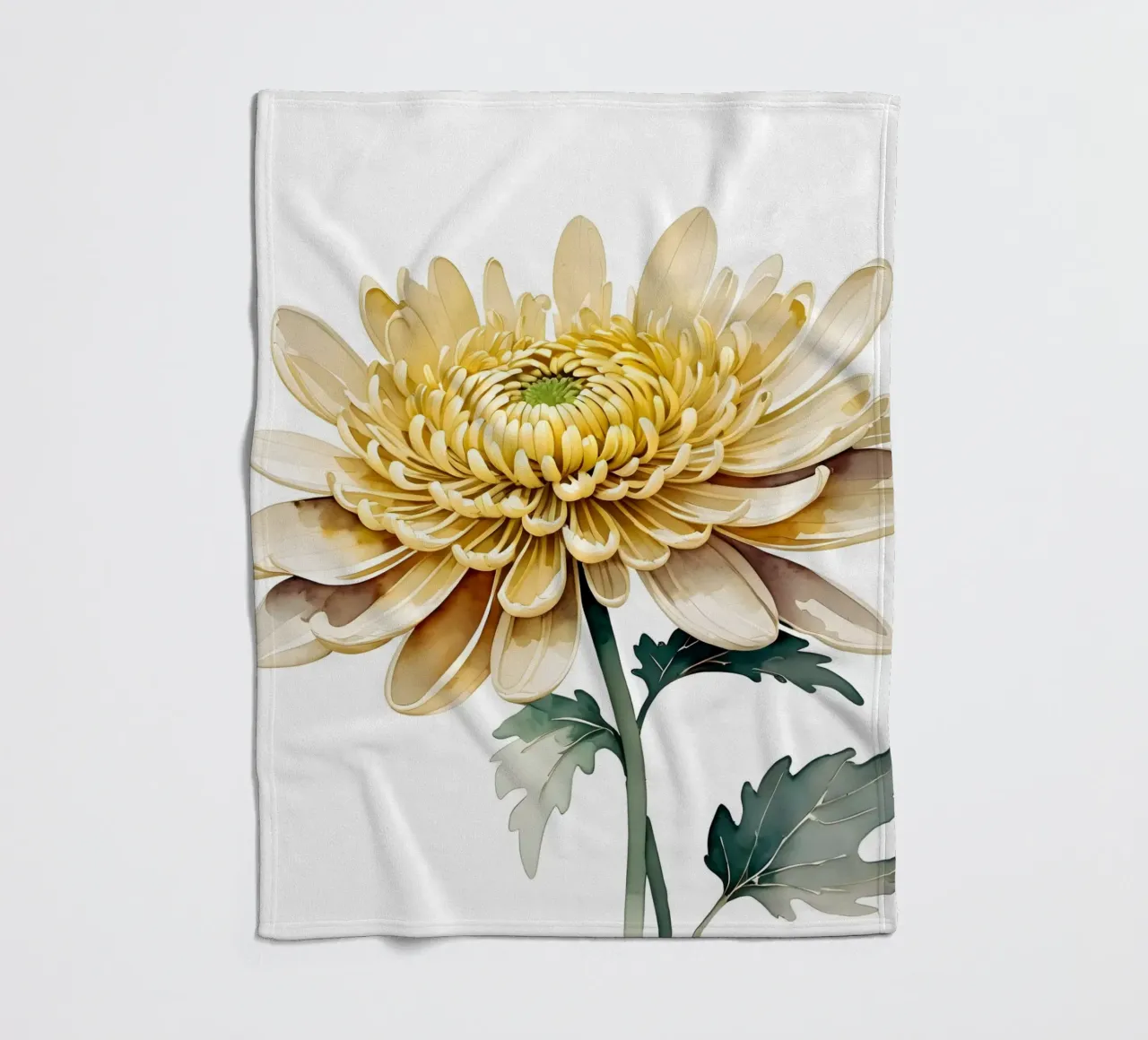 Goldene Chrysanthemenblüte Fleecedecke von Artistic-shop