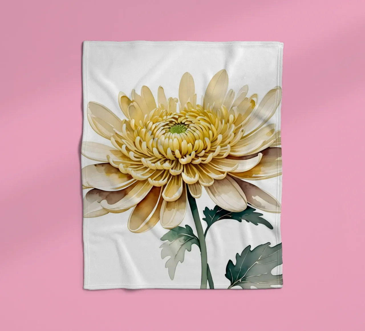 Goldene Chrysanthemenblüte Fleecedecke von Artistic-shop